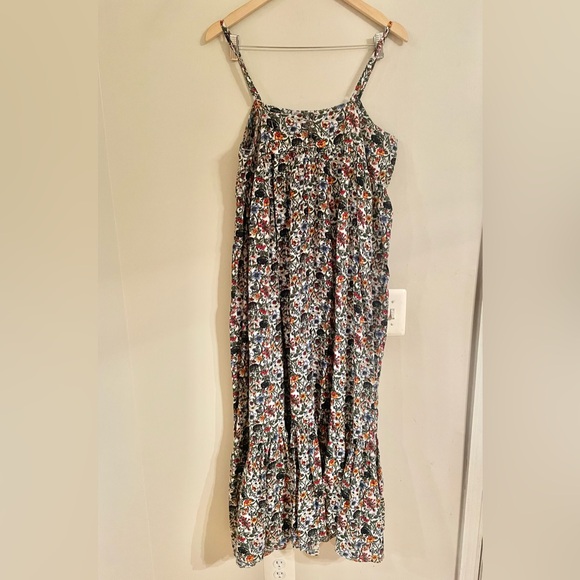 NATURAL LIFE Dress Floral Print Maxi Women's Sz Large Black Tiered - EUC - Picture 2 of 11